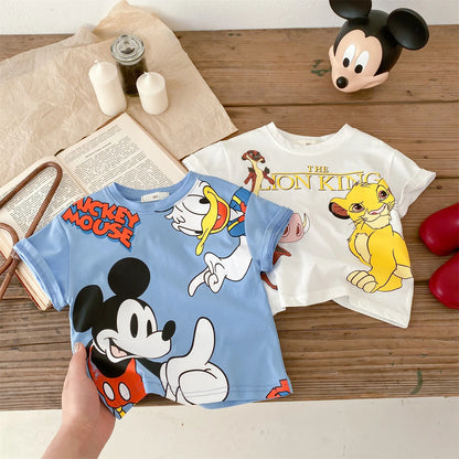 Children's Short Sleeved Anime T-shirt Boys And Girls Cartoon Short Sleeved Summer Fashion Top Casual Street Sports Shirt