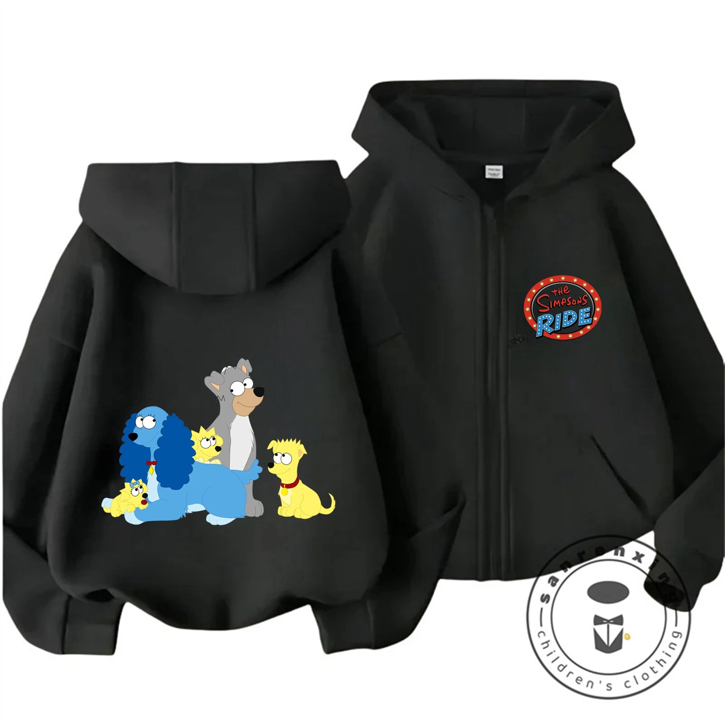 Children The Simpsons Cartoon Zip Hoodie Autumn Winter Boys Girls Cute Kawaii Trendy New Kids Hooded Sweatshirt 3 14 Years