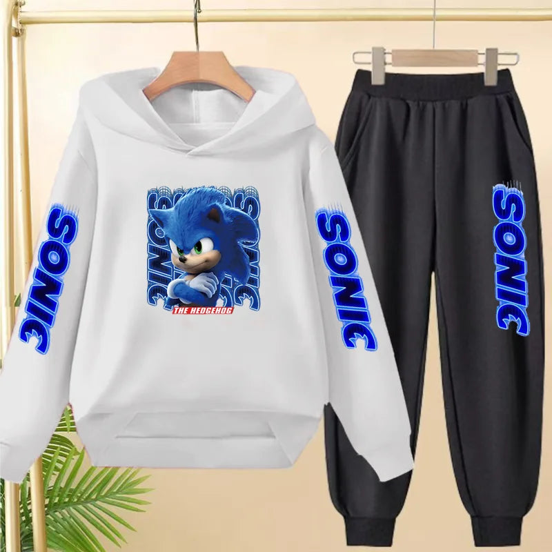 Fall New Style Anime Children's Casual Sweatshirt Sets Kids Sweatpant Set Pullover and Trousers 2pcs Suit Suitable Ages 3 to 12