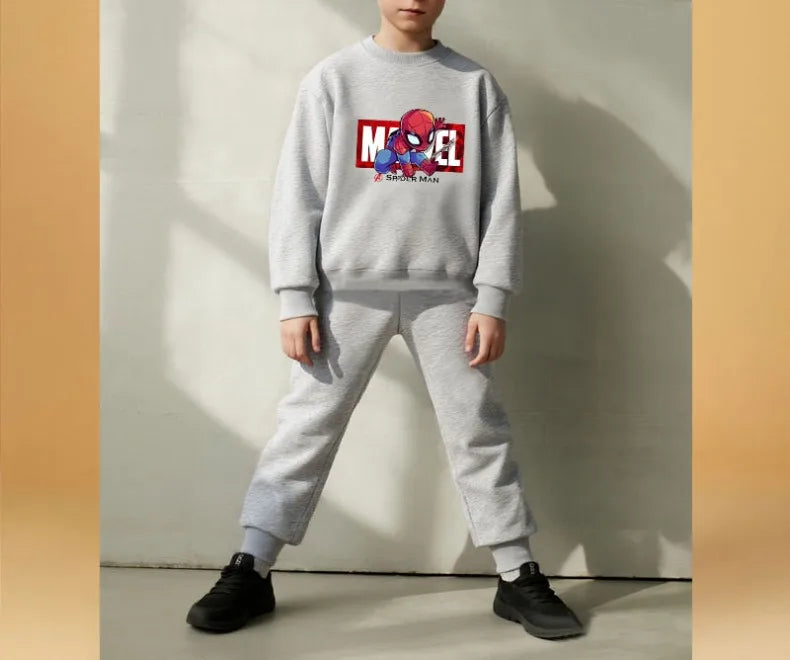 Anime Spiderman Printed Boys Sweatshirt Sets Spring/autumn KidsPants Two Piece Child Long Sleeve Clothes Set New