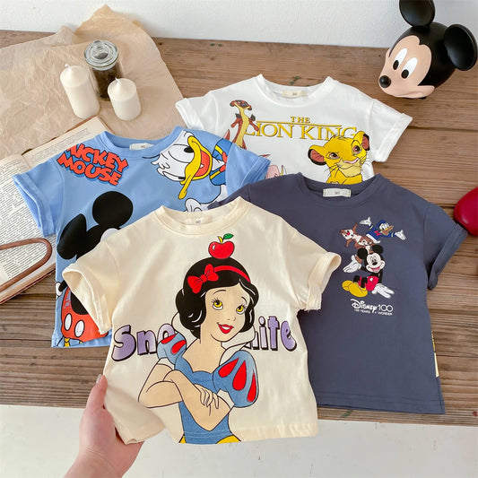 Children's Short Sleeved Anime T-shirt Boys And Girls Cartoon Short Sleeved Summer Fashion Top Casual Street Sports Shirt
