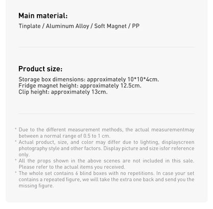 POP MART Baby Molly Fruity Aroma Series-Magnetic Sealing Clip Storage Box Set Mystery Box 1PC/6PCS