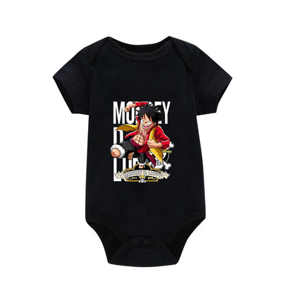 Tutina per Neonati in Cotone con Stampa Anime Zoro-Luffy, Abbigliamento per Bambini 3-24 Mesi, Body Morbido e Sicuro