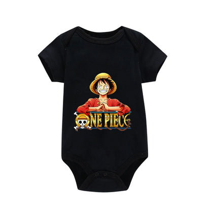 Tutina per Neonati in Cotone con Stampa Anime Zoro-Luffy, Abbigliamento per Bambini 3-24 Mesi, Body Morbido e Sicuro