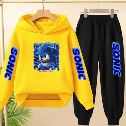 Fall New Style Anime Children's Casual Sweatshirt Sets Kids Sweatpant Set Pullover and Trousers 2pcs Suit Suitable Ages 3 to 12