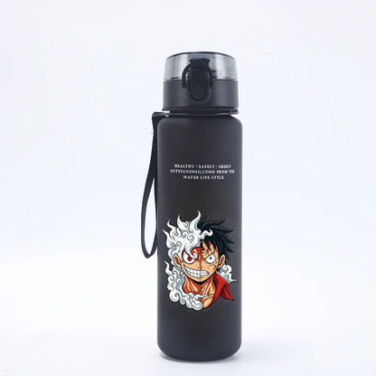 Borraccia Sportiva per Bambini da 650ml, Design Anime Zoro-Luffy, con Corda per Trasporto, Bottiglia Portatile per Acqua