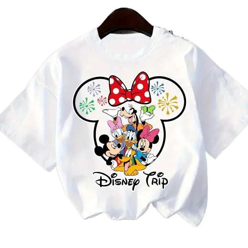 Summer Fashion Anime Cartoon Printed Children's T-shirt Theme Party Top Boys and Girls Short Sleeved T-shirt