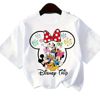 Summer Fashion Anime Cartoon Printed Children's T-shirt Theme Party Top Boys and Girls Short Sleeved T-shirt