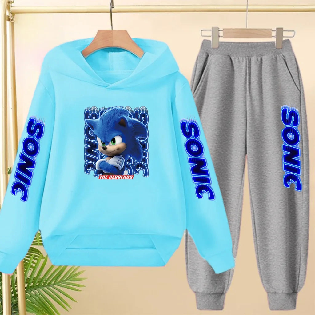Fall New Style Anime Children's Casual Sweatshirt Sets Kids Sweatpant Set Pullover and Trousers 2pcs Suit Suitable Ages 3 to 12