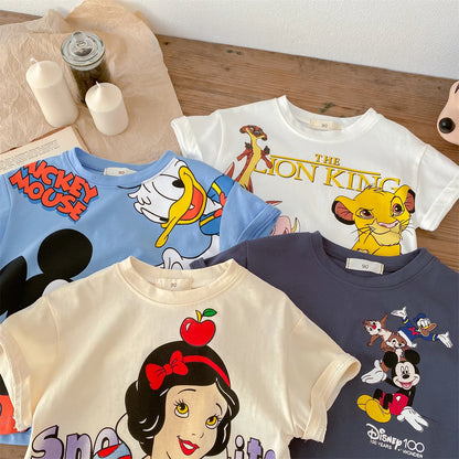 Children's Short Sleeved Anime T-shirt Boys And Girls Cartoon Short Sleeved Summer Fashion Top Casual Street Sports Shirt