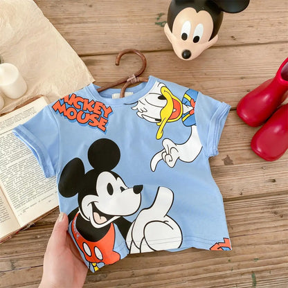 Children's Short Sleeved Anime T-shirt Boys And Girls Cartoon Short Sleeved Summer Fashion Top Casual Street Sports Shirt