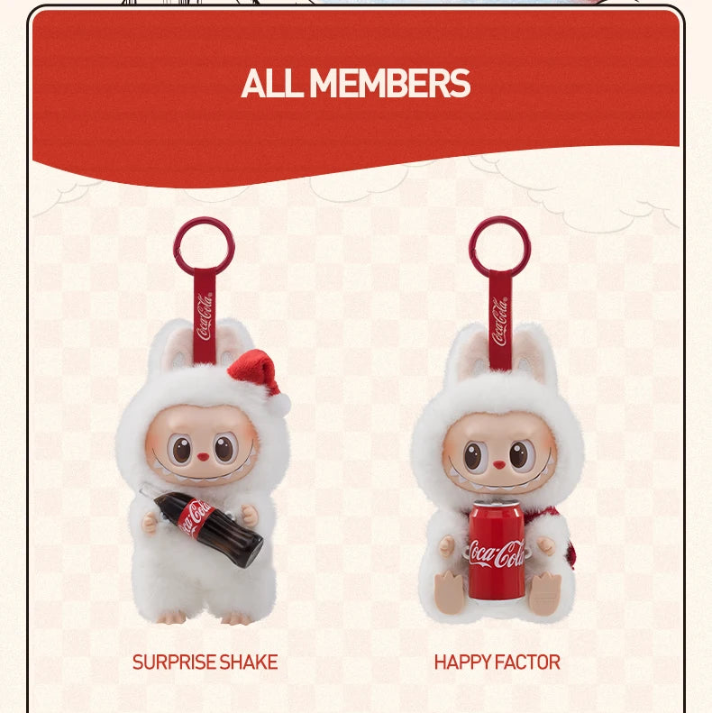 POP MART Labubu the Monsters Coca-Cola Series Kawaii Anime Action Figure Vinyl Face Blind Box Surprise Mystery Doll Toy