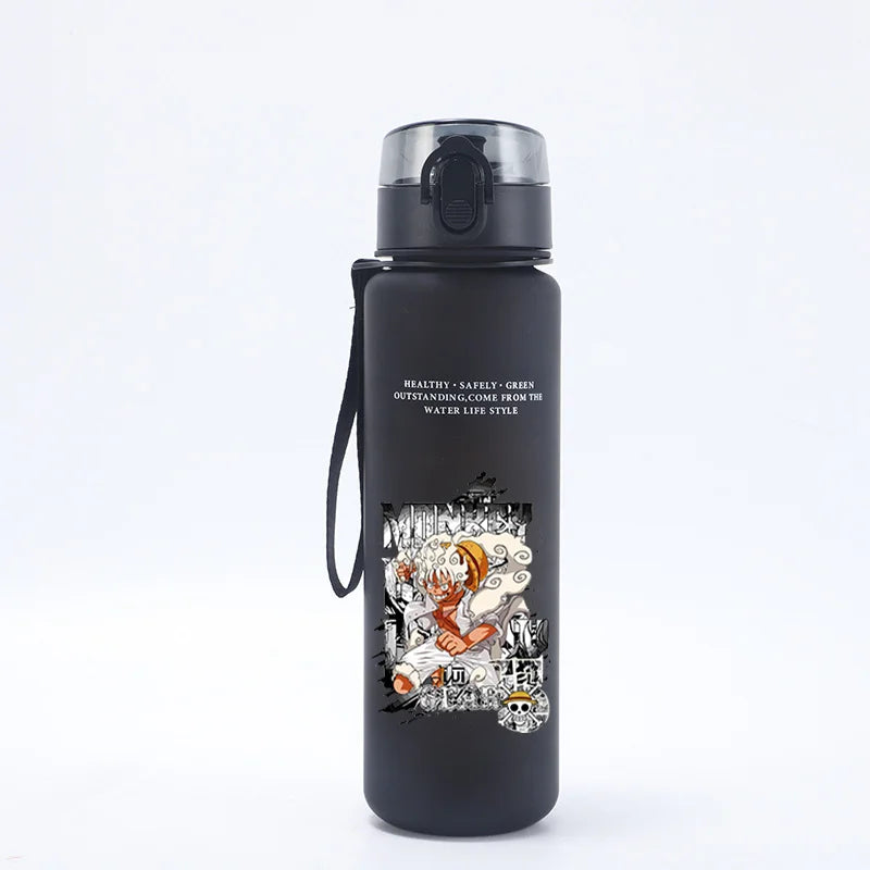 Borraccia Sportiva per Bambini da 650ml, Design Anime Zoro-Luffy, con Corda per Trasporto, Bottiglia Portatile per Acqua