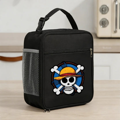 Borsa Termica per Pranzo One Piece per Ragazzi, in Alluminio Isolante, Spessa, con Design Carino a Tema Anime, per Studenti e Lavoratori d'Ufficio
