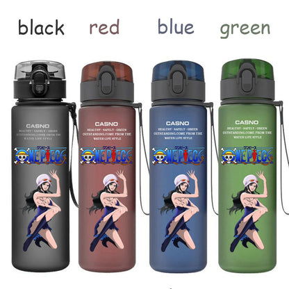 560ML One Piece Water Cup Children Portable Plastic Cartoon Luffy Nami Ace Outdoor Large Capacity Sport Water Drinking Bottle
