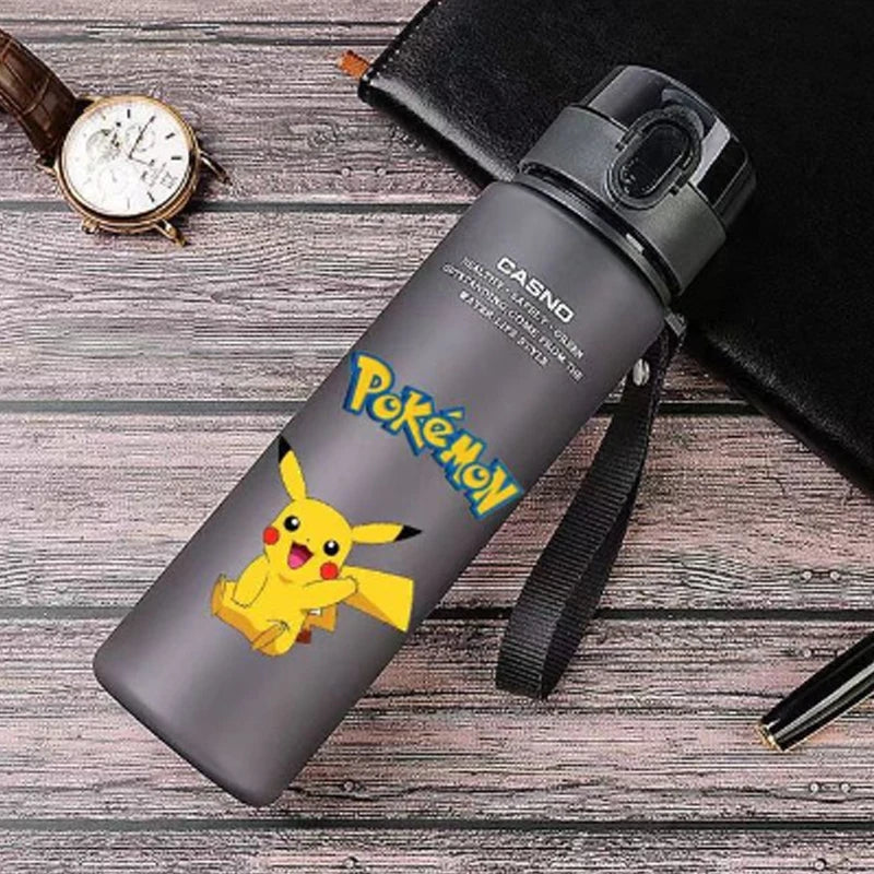 Pokemon 560ML Water Cup Anime Portable Children's Cute Plastic Cartoon Outdoor Sports Large Capacity Water Bottle Gifts