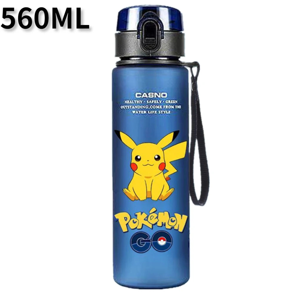 Pokemon 560ML Water Cup Anime Portable Children's Cute Plastic Cartoon Outdoor Sports Large Capacity Water Bottle Gifts