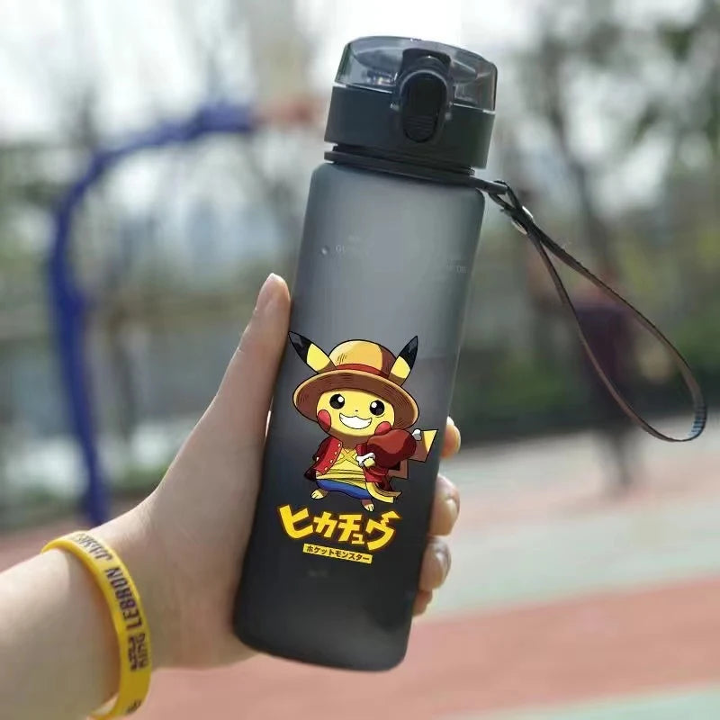 Pokemon 560ML Water Cup Anime Portable Children's Cute Plastic Cartoon Outdoor Sports Large Capacity Water Bottle Gifts