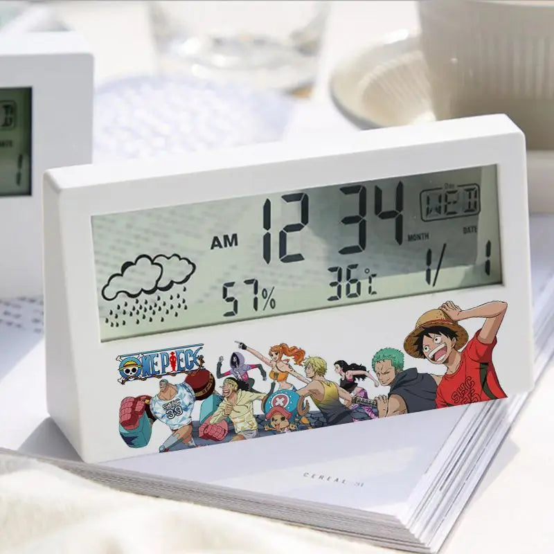 Cute Cartoon One Piece Monkey D. Luffy Roronoa Zoro Nami Electronic Alarm Clock Creative Alarm Clock Electronic Clock