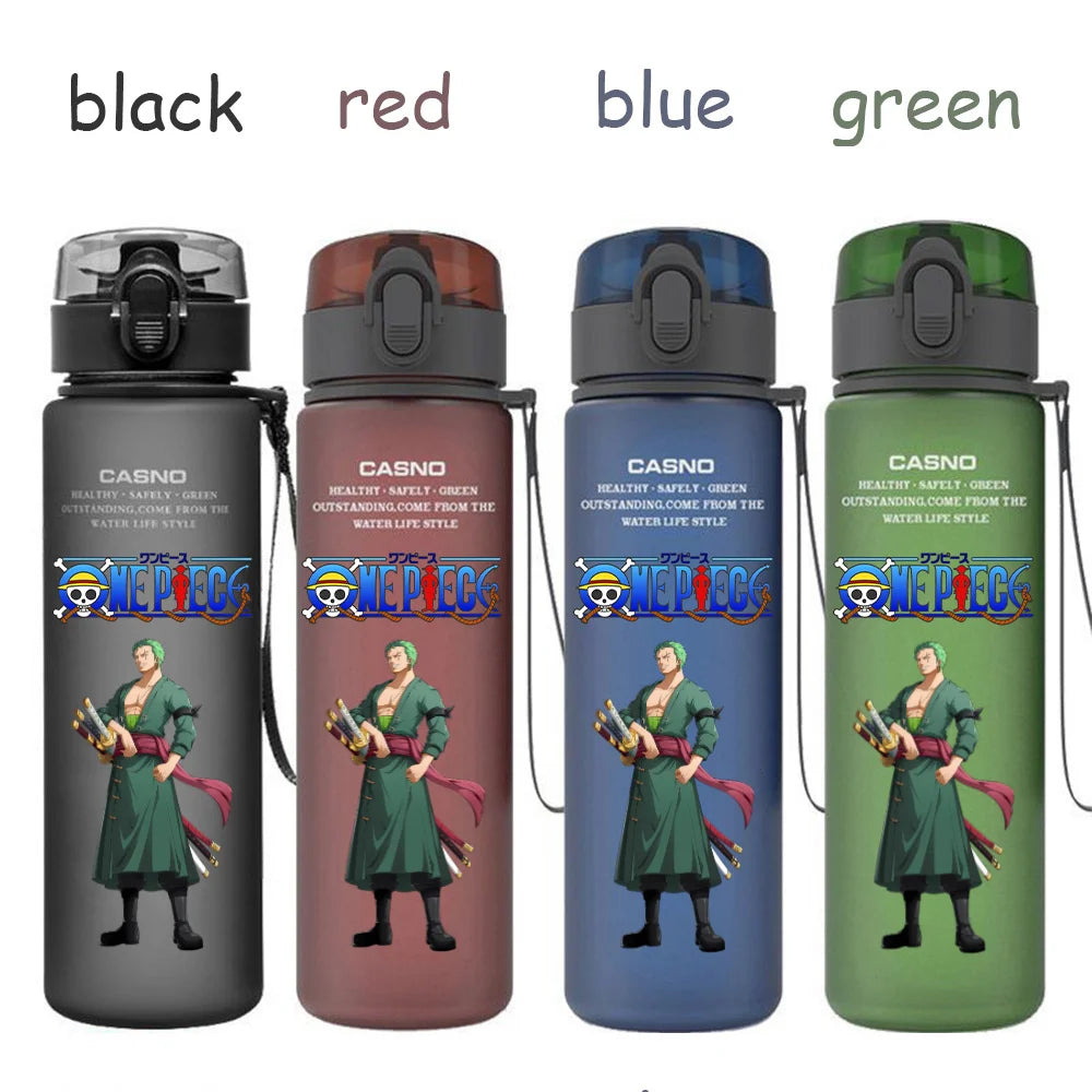 560ML One Piece Water Cup Children Portable Plastic Cartoon Luffy Nami Ace Outdoor Large Capacity Sport Water Drinking Bottle