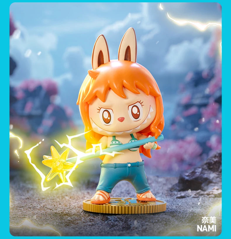 New POPMART THE MONSTERS X One Piece Series Blind Box LABUBU One Piece Chopper Mystery Cute Luffy Figure Trendy Surprise Gift