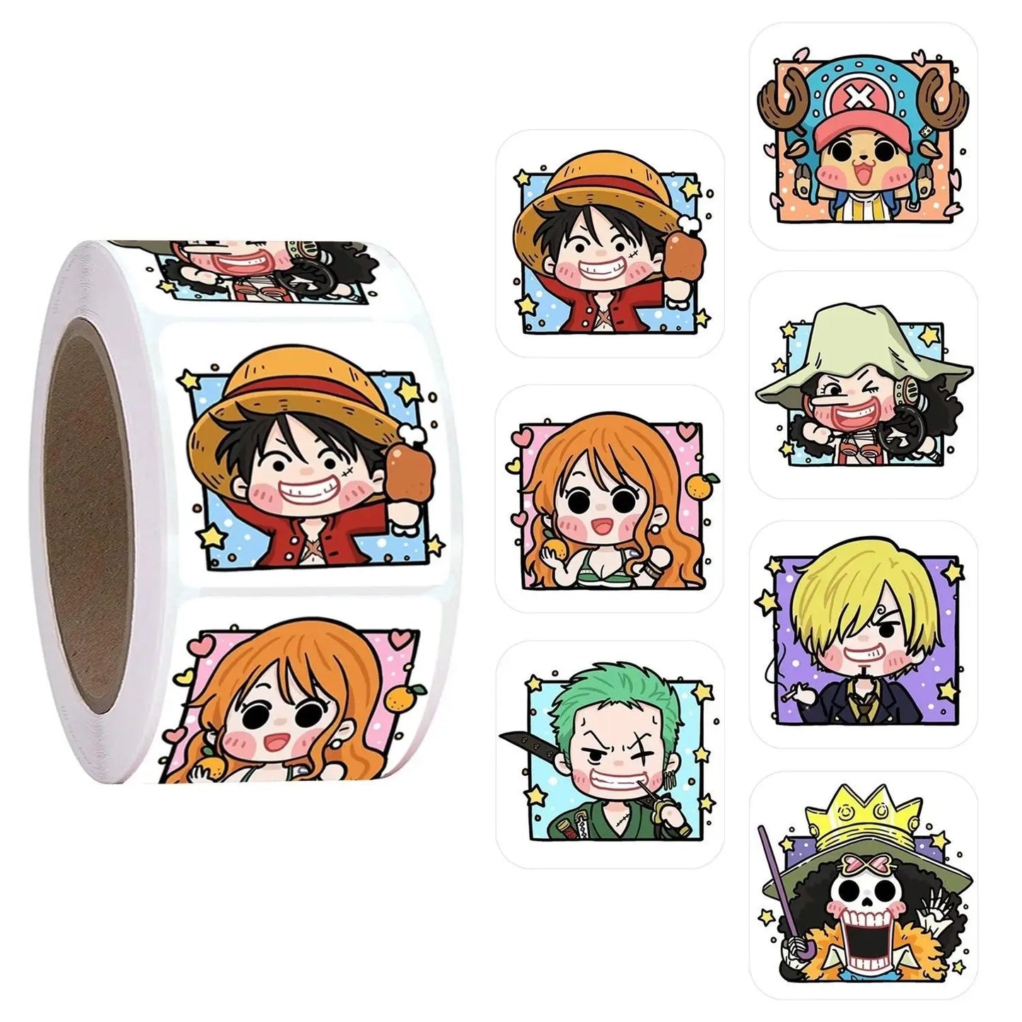 One Piece cute and stylish stickers for boys and girls, notebook adhesive labels, perfect as a birthday gift for friends