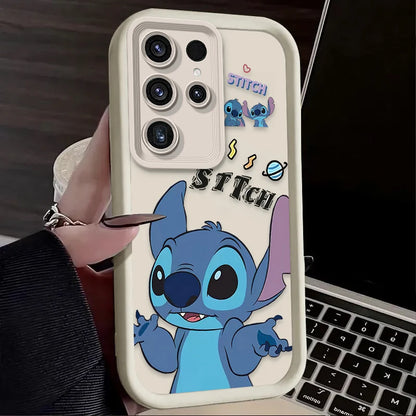 Cute Disney Stitch Phone Case for Samsung Galaxy S24 S25 S23 Ultra S22 S21 Plus FE A36 A56 A26 A16 A06 A15 A25 A35 A55 5G Cover