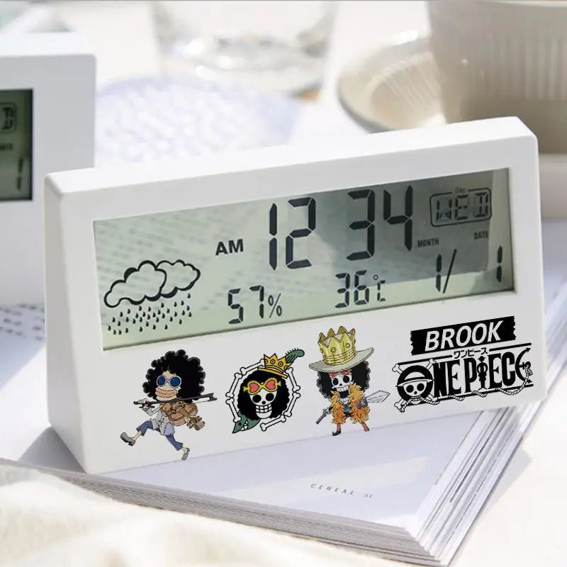Cute Cartoon One Piece Monkey D. Luffy Roronoa Zoro Nami Electronic Alarm Clock Creative Alarm Clock Electronic Clock