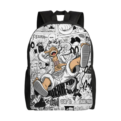 One Piece Luffy  Casual Backpack Durable Student Hiking Travel Cartoon  Daypack for Men Women College Shoulder Bag