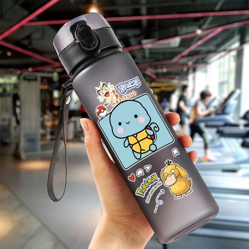 Pokemon 560ML Water Cup Anime Portable Children's Cute Plastic Cartoon Outdoor Sports Large Capacity Water Bottle Gifts