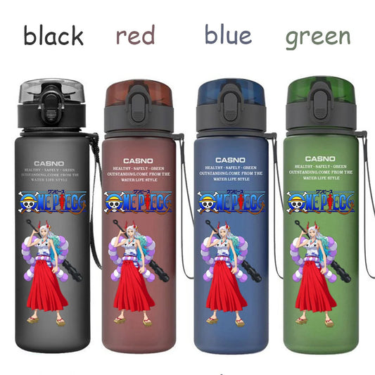 560ML One Piece Water Cup Children Portable Plastic Cartoon Luffy Nami Ace Outdoor Large Capacity Sport Water Drinking Bottle