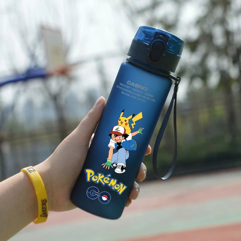 Pokemon 560ML Water Cup Anime Portable Children's Cute Plastic Cartoon Outdoor Sports Large Capacity Water Bottle Gifts
