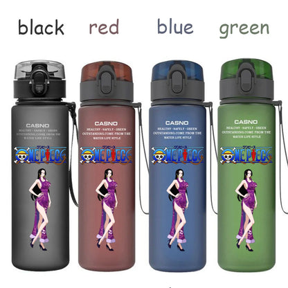 560ML One Piece Water Cup Children Portable Plastic Cartoon Luffy Nami Ace Outdoor Large Capacity Sport Water Drinking Bottle