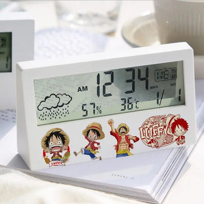 Cute Cartoon One Piece Monkey D. Luffy Roronoa Zoro Nami Electronic Alarm Clock Creative Alarm Clock Electronic Clock