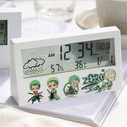 Cute Cartoon One Piece Monkey D. Luffy Roronoa Zoro Nami Electronic Alarm Clock Creative Alarm Clock Electronic Clock