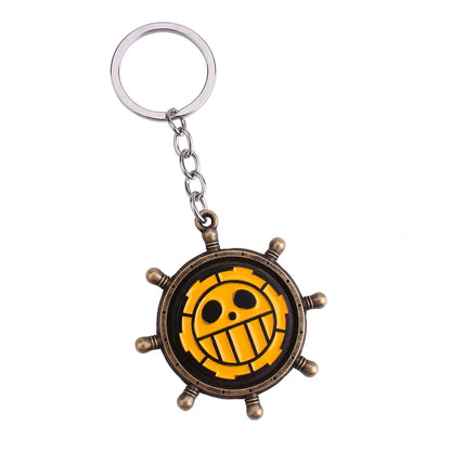 One Piece Luffy Anime Keychain, Cute Metal Cartoon   School Bag Ornament, Birthday Gift for