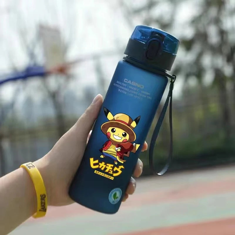 Pokemon 560ML Water Cup Anime Portable Children's Cute Plastic Cartoon Outdoor Sports Large Capacity Water Bottle Gifts