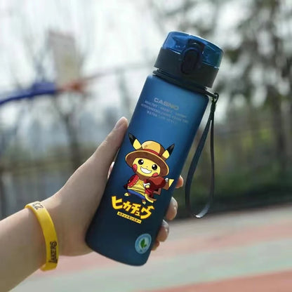Pokemon 560ML Water Cup Anime Portable Children's Cute Plastic Cartoon Outdoor Sports Large Capacity Water Bottle Gifts