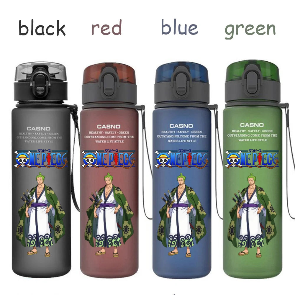 560ML One Piece Water Cup Children Portable Plastic Cartoon Luffy Nami Ace Outdoor Large Capacity Sport Water Drinking Bottle