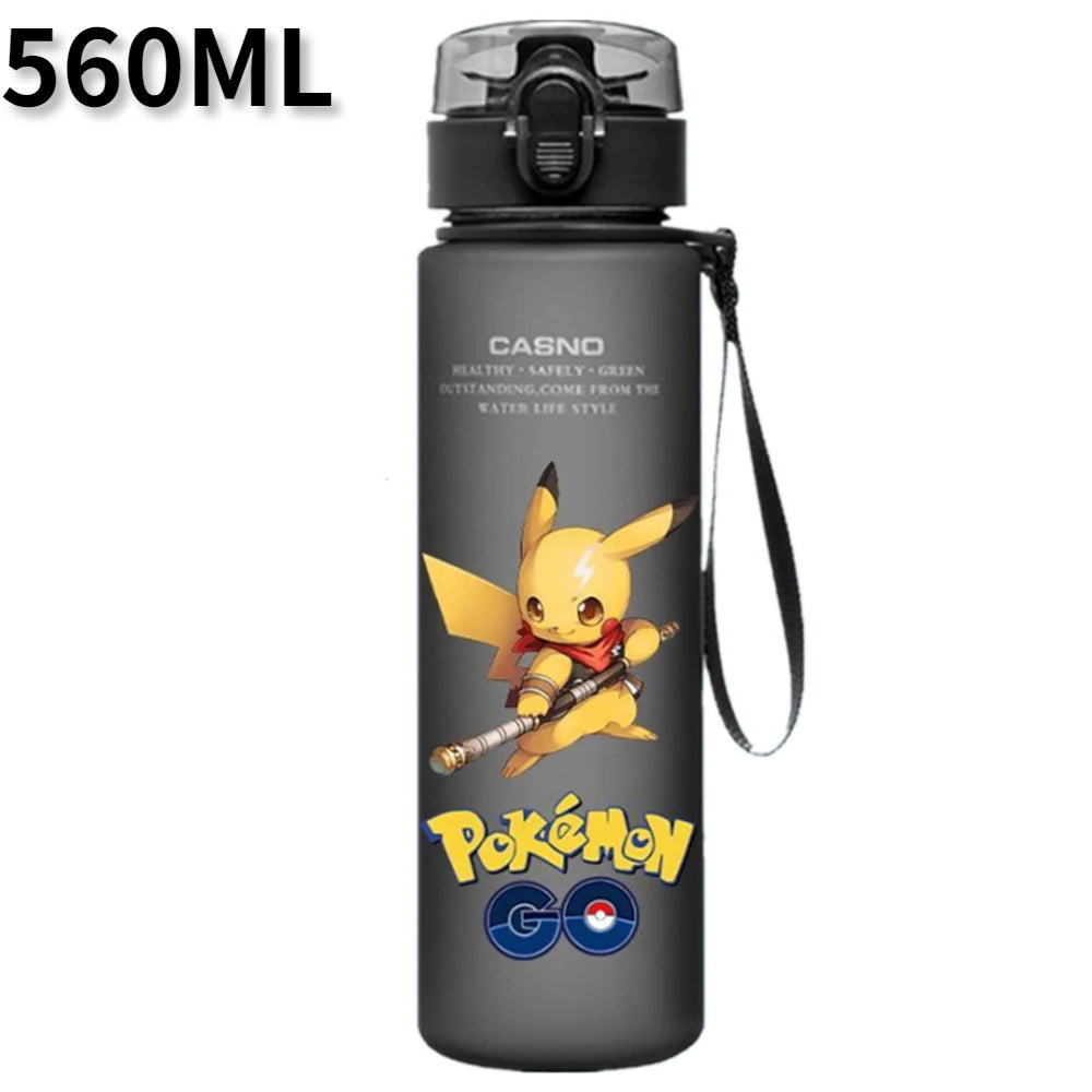 Pokemon 560ML Water Cup Anime Portable Children's Cute Plastic Cartoon Outdoor Sports Large Capacity Water Bottle Gifts