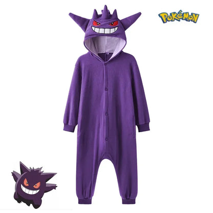 Child Costume Kids Clothes Cosplay Christmas Gift Boys Gengar Onesie Kigurumis Full Body Pijama  Anime One-Piece Pajamas