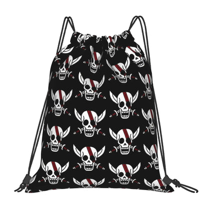 One Piece Zoro Skull Backpack Drawstring Sports Bags Gym Bag Water Resistant  String Sackpack for Exercise