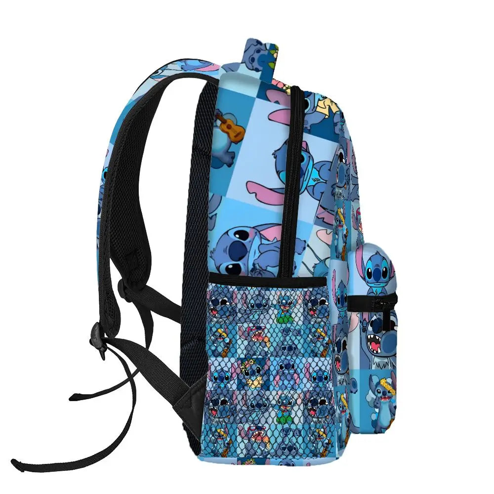 Disney Stitch Backpack, Casual Bag, Large Capacity, High-Quality Gift, Personalized Daily Use