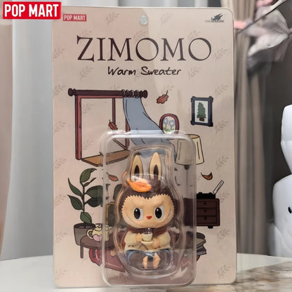 POP MART Labubu The Monsters ZIMOMO Warm Sweater Series Blind Box Guess Bag Mystery Box Toy Doll Cute Anime Figure Birthday Gift