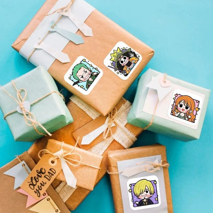 One Piece cute and stylish stickers for boys and girls, notebook adhesive labels, perfect as a birthday gift for friends