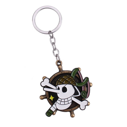 One Piece Luffy Anime Keychain, Cute Metal Cartoon   School Bag Ornament, Birthday Gift for