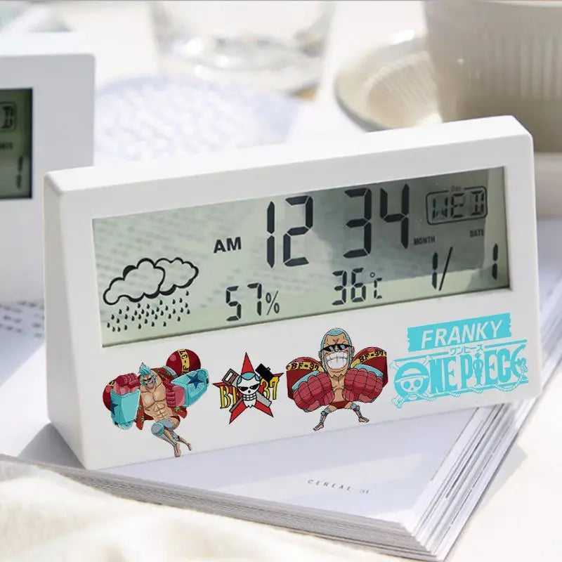 Cute Cartoon One Piece Monkey D. Luffy Roronoa Zoro Nami Electronic Alarm Clock Creative Alarm Clock Electronic Clock