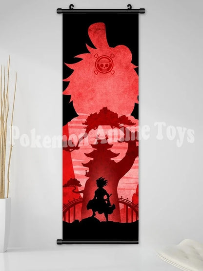 Home Decoration Anime Wall One Piece Artwork Luffy Painting Zoro Hanging Scrolls Sanji Canvas Printed Janpanese Picture Poster