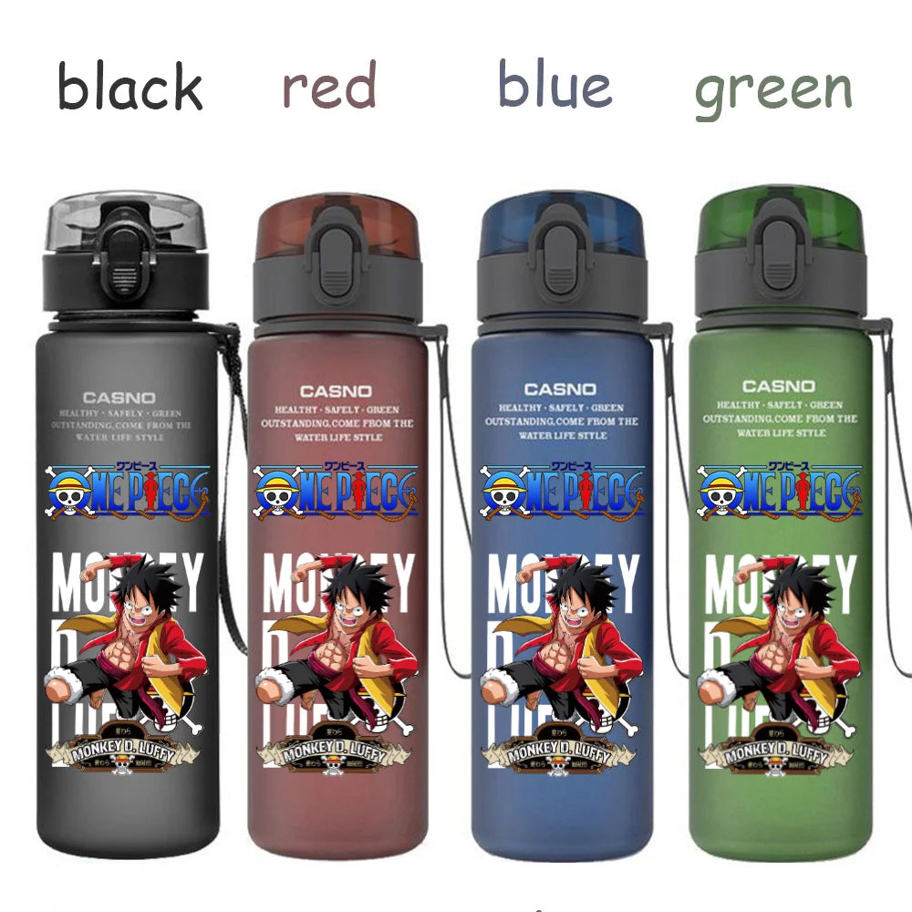 560ML One Piece Water Cup Children Portable Plastic Cartoon Luffy Nami Ace Outdoor Large Capacity Sport Water Drinking Bottle