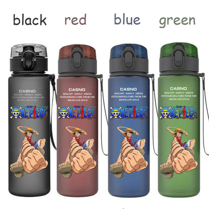 560ML One Piece Water Cup Children Portable Plastic Cartoon Luffy Nami Ace Outdoor Large Capacity Sport Water Drinking Bottle